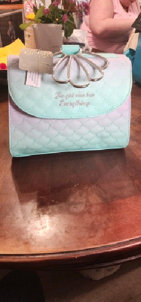 Loungefly Disney The Little Mermaid Ombre Scales Shell Handle Crossbody Bag Purse