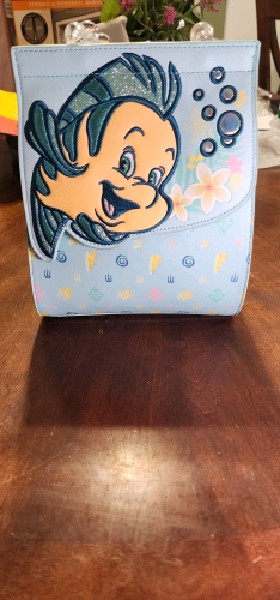 Danielle Nicole Disney Flounder Backpack, Monogram Small Handbag Purse