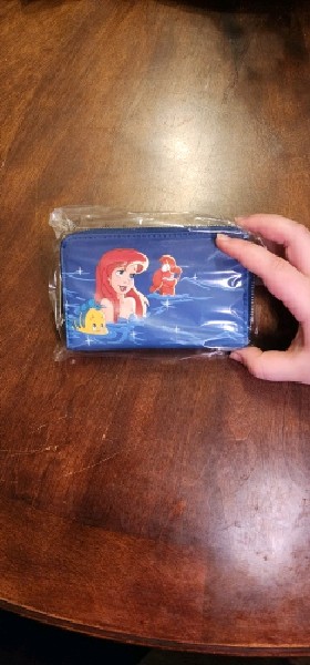 LF DISNEY THE LITTLE MERMAID ARIEL FIREWORKS ZIP AROUND WALLET